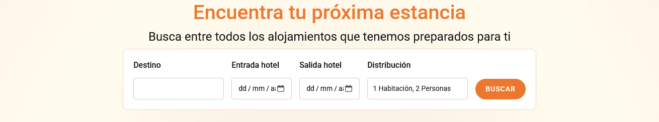 Buscador de hoteles y apartamentos